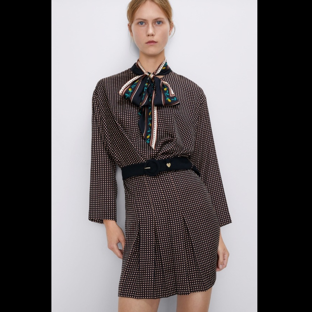 Zara Printed Dress - like new size large